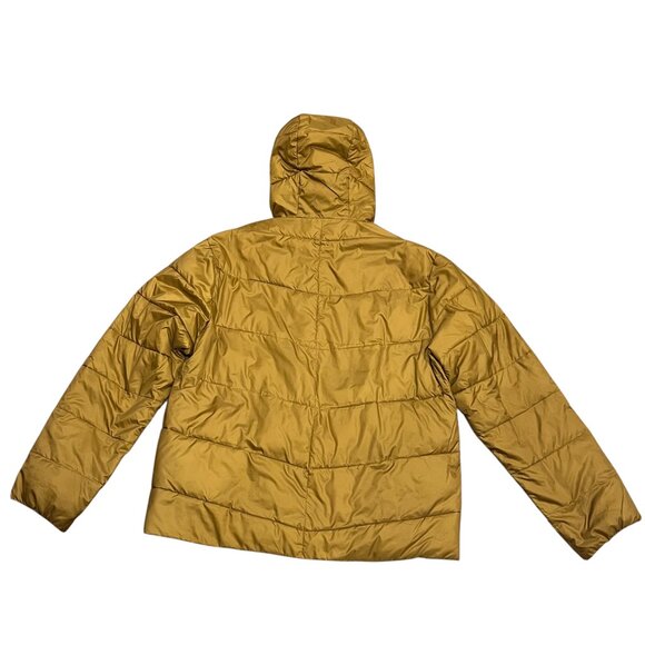 Madewell Mens Hooded Puffer Jacket, Old Gold, XL - Picture 10 of 10